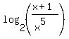 log%282%2C+%28%28x%2B1%29%2F%28x%5E5%29%29%29