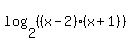 log%282%2C+%28%28x-2%29%2A%28x%2B1%29%29%29