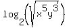 log%282%2C+%28sqrt%28x%5E5y%5E3%29%29%29