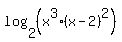 log%282%2C+%28x%5E3%28x-2%29%5E2%29%29