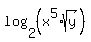 log%282%2C+%28x%5E5%2Asqrt%28y%29%29%29