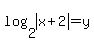 log%282%2C+abs%28x%2B2%29%29=y
