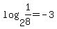 log%282%2C1%2F8%29+=+-3