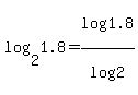 log%282%2C1.8%29+=+log%281.8%29%2Flog%282%29