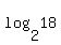 log%282%2C18%29