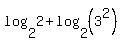log%282%2C2%29%2Blog%282%2C%283%5E2%29%29