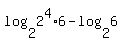 log%282%2C2%5E4%2A6%29-log%282%2C6%29