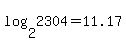 log%282%2C2304%29+=+11.17
