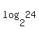 log%282%2C24%29