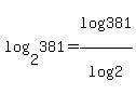 log%282%2C381%29+=+log%28381%29%2Flog%282%29
