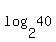 log%282%2C40%29