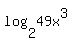 log%282%2C49x%5E3%29