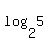 log%282%2C5%29