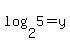 log%282%2C5%29=y