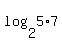 log%282%2C5%2A7%29