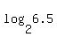 log%282%2C6.5%29