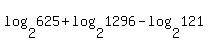 log%282%2C625%29%2Blog%282%2C1296%29-log%282%2C121%29