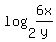 log%282%2C6x%2Fy%29