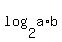 log%282%2Ca%2Ab%29
