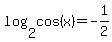 log%282%2Ccos%28x%29%29+=+-1%2F2