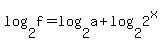 log%282%2Cf%29=log%282%2Ca%29%2Blog%282%2C2%5Ex%29