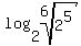 log%282%2Croot%286%2C2%5E5%29%29