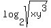 log%282%2Csqrt%28xy%5E3%29%29