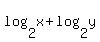 log%282%2Cx%29%2Blog%282%2Cy%29