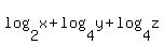 log%282%2Cx%29%2Blog%284%2Cy%29%2Blog%284%2Cz%29