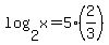 log%282%2Cx%29=5%282%2F3%29