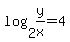 log%282%2Cy%2Fx%29=4
