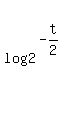log%282%5E%28-t%2F2%29%29