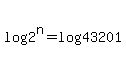 log%282%5En%29=log%2843201%29