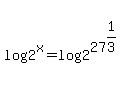 log%282%5Ex%29+=+log%282%5E27%29%5E%281%2F3%29