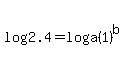 log%282.4%29+=+log%28a%281%29%5Eb%29