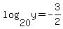 log%2820%2C+y%29+=+-3%2F2