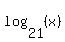 log%2821%2C%28x%29%29