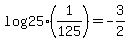 log%2825%29%281%2F125%29+=+-3%2F2