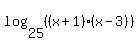 log%2825%2C%28%28x%2B1%29%2A%28x-3%29%29%29