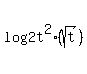 log%282t%5E2%29%28sqrt%28t%29%29