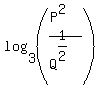 log%283%2C%28%28P%5E2%29%2FQ%5E%281%2F2%29%29%29