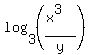 log%283%2C%28%28x%5E3%29%2Fy%29%29