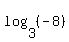 log%283%2C%28-8%29%29