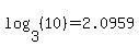 log%283%2C%2810%29%29=2.0959