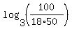 log%283%2C%28100%2F%2818%2A50%29%29%29