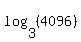 log%283%2C%284096%29%29