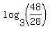 log%283%2C%2848%2F28%29%29