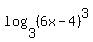 log%283%2C%286x-4%29%5E3%29
