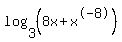 log%283%2C%288x+%2B+x%5E-8%29%29