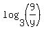 log%283%2C%289%2Fy%29%29